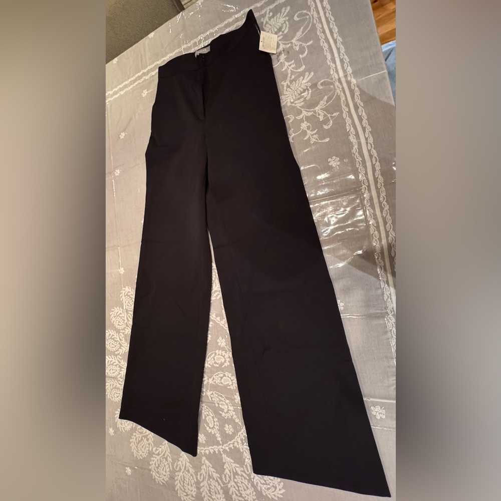 NWT OSMAN Black dress pants - Size 6. HIGH WAISTED AND WIDE LEG - Picture 2 of 16